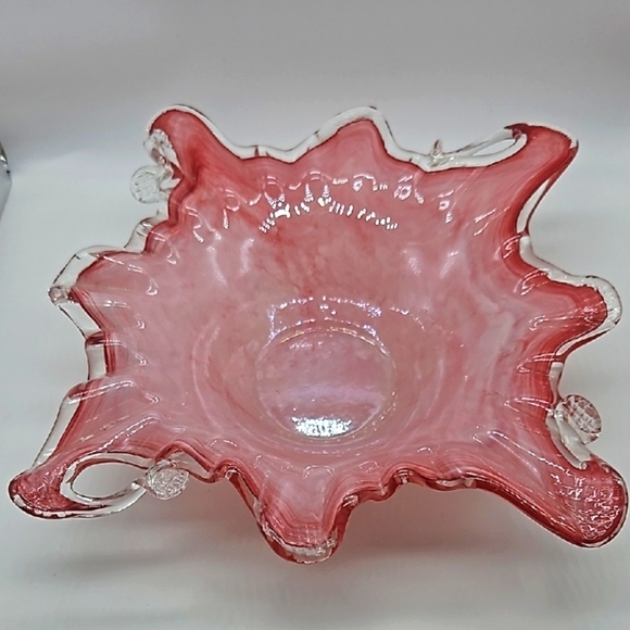 Blown Glass Pink Decorative Bowl - Picture 14 of 14